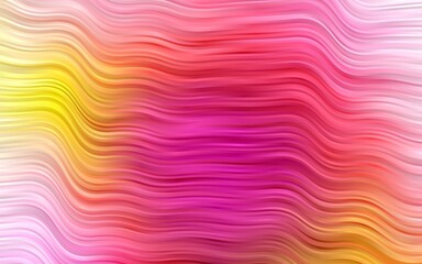 Light Red, Yellow vector pattern with bent ribbons. Shining illustration, which consist of blurred lines, circles. Marble design for your web site.