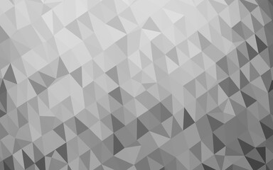 Light Silver, Gray vector shining triangular background. Colorful abstract illustration with gradient. Completely new design for your business.