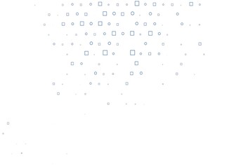 Light BLUE vector background with circles, rectangles.