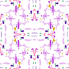 Hand Drawn, Paint Texture. Shibori Ornament. 