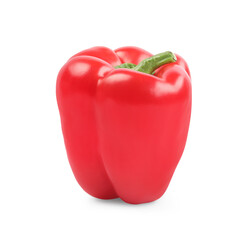 Ripe red bell pepper isolated on white