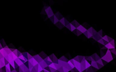 Dark Purple vector triangle mosaic texture. A sample with polygonal shapes. Textured pattern for background.