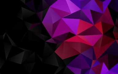 Dark Purple vector abstract mosaic pattern. A sample with polygonal shapes. Template for your brand book.