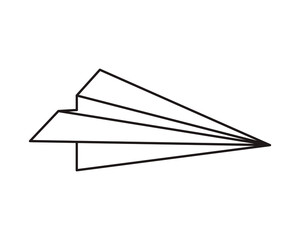 paper airplane flying isolated icon