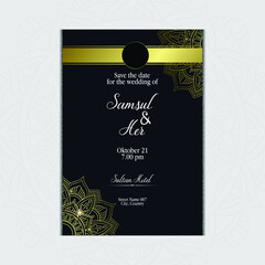 Mandala template with elegant, classic elements. Great for invitation, flyer, menu, brochure, background Premium Vector
