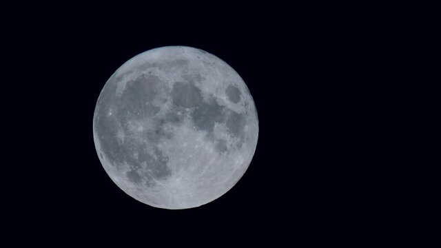 Movie of full moon in the black sky.