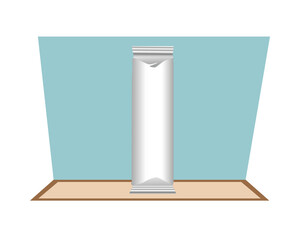 gray sachets packing product isolated icon