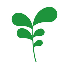 ecology plant nature isolated icon