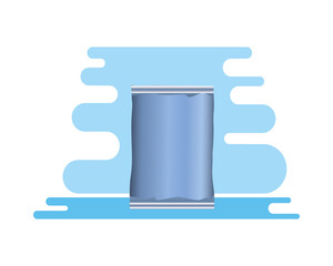 blue packing bag product icon
