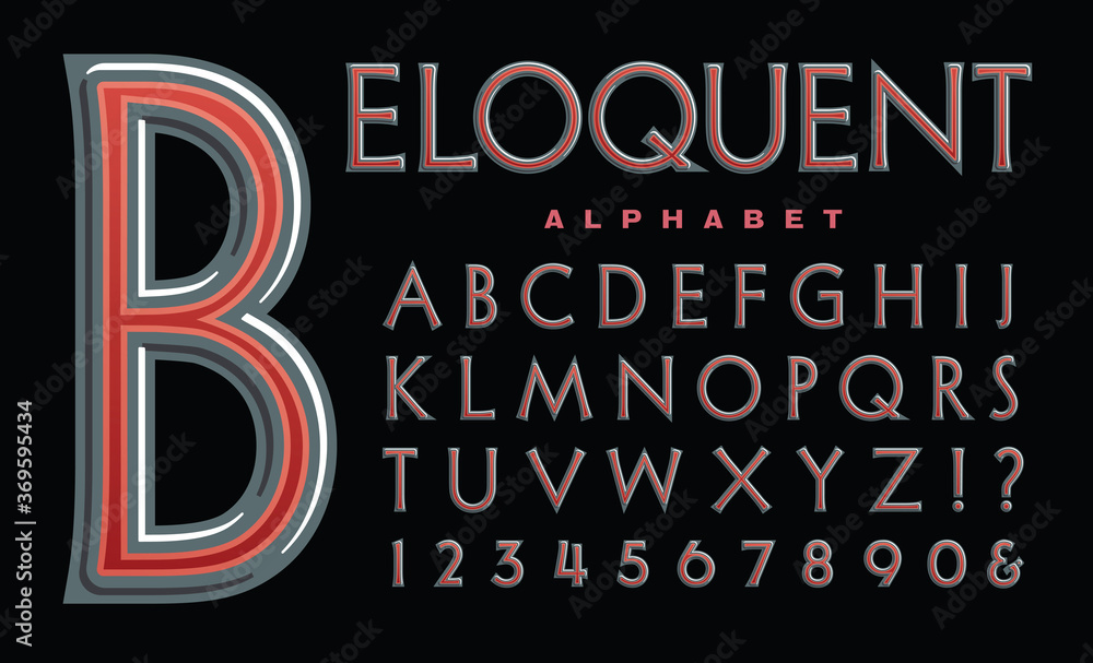 Poster a unique modern take on classic roman letterforms, this alphabet has an ornate interplay of line sha