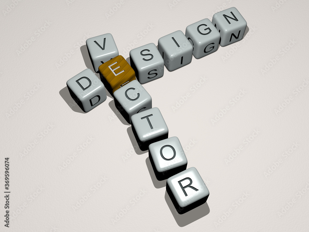Poster combination of design vector built by cubic letters from the top perspective, excellent for the conc