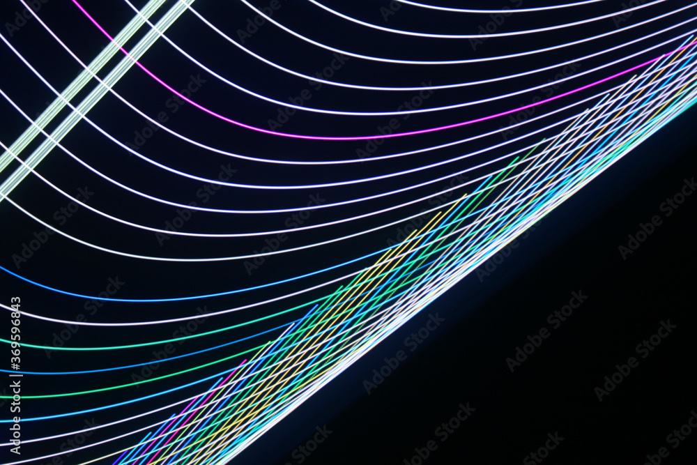 Aufkleber abstract background with layers of lights on a black background