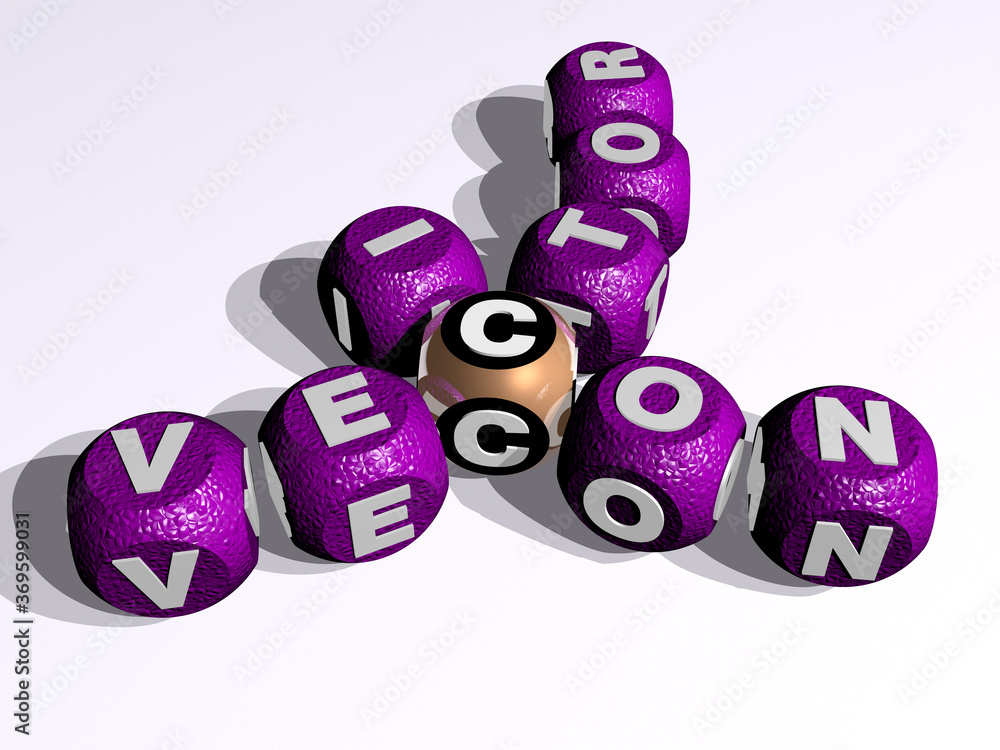 Aufkleber combination of vector icon built by cubic letters from the top perspective, excellent for the concep