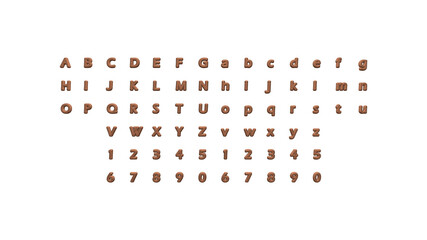 written on a white background by individual letters with a shaped font 3D illustrated on the wall with bottom shadows