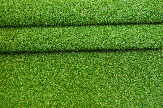 Details of fresh green pattern of artificial turf texture