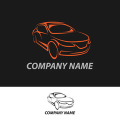 Outline future car for your project, Concept Logo with Auto Company Suv Car Silhouette