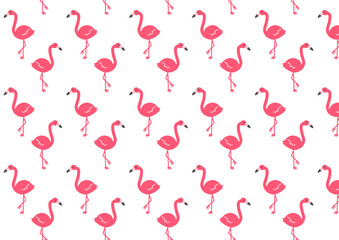 フラミンゴ　手書き　シームレス　パターン　summer　flamingo doodles seamless pattern	