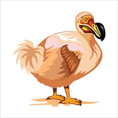 dodo bird on color artline for background illustration and image © maxwarni creative