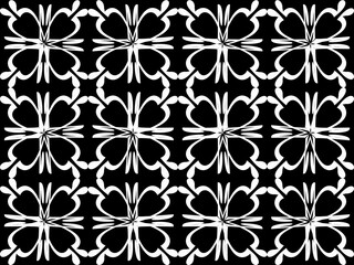 Seamless pattern design with floral background elements, beautiful ornaments, black, white, orange, pink, red, green, yellow, blue, gray, purple, brown