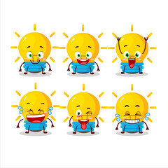 Cartoon character of lamp ideas with smile expression