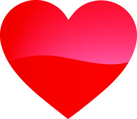 Many red heart shaped vector On a white background