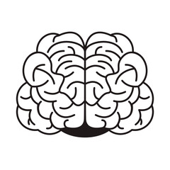 brain human organ isolated icon