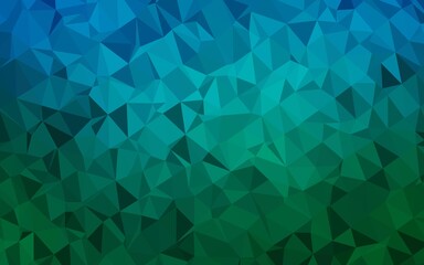 Fototapeta na wymiar Light Blue, Green vector shining triangular template. Colorful illustration in abstract style with gradient. Polygonal design for your web site.