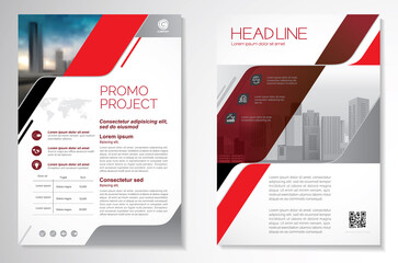Template vector design for Brochure, AnnualReport, Magazine, Poster, Corporate Presentation, Portfolio, Flyer, infographic, layout modern size A4, Front and back, Easy to use and edit.