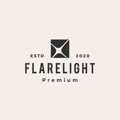 flare light hipster vintage logo vector icon illustration