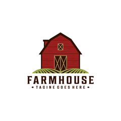 Farmhouse / Warehouse Vintage Retro Hipster Logo Design