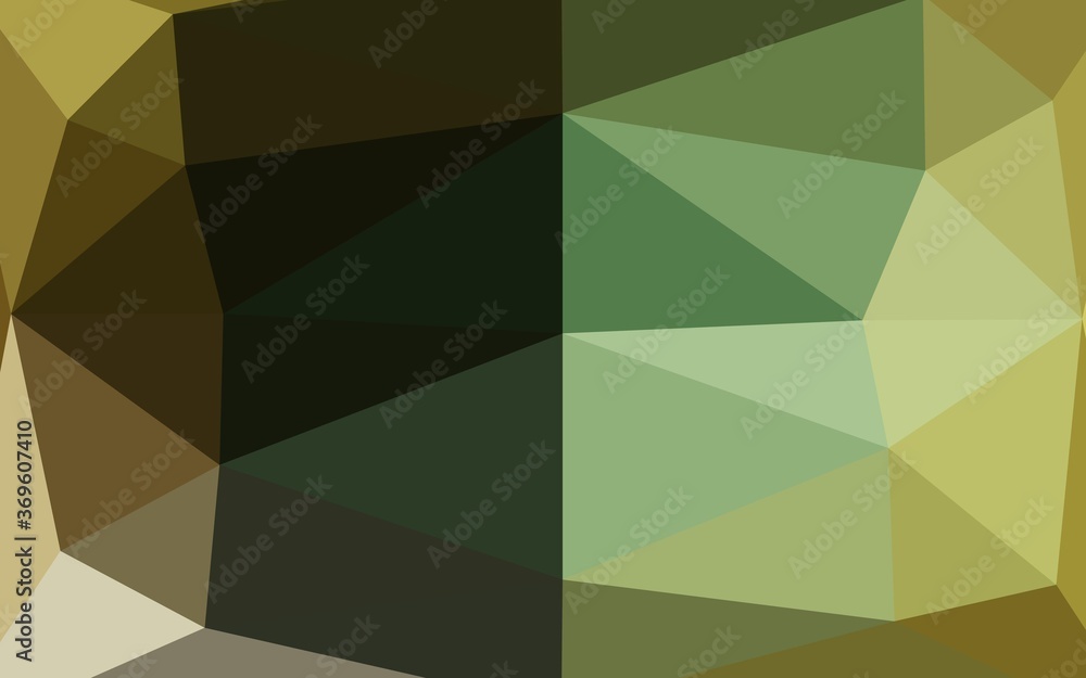 Wall mural Dark Green, Yellow vector blurry triangle texture. A sample with polygonal shapes. Template for a cell phone background.