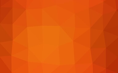 Light Orange vector abstract mosaic pattern. A vague abstract illustration with gradient. Brand new style for your business design.