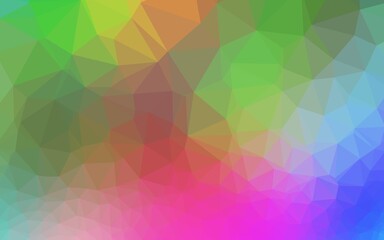 Light Multicolor, Rainbow vector triangle mosaic texture. A completely new color illustration in a vague style. Elegant pattern for a brand book.