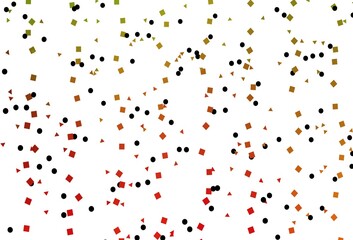 Light Green, Red vector cover in polygonal style with circles.