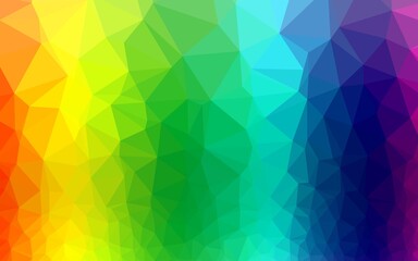 Light Multicolor, Rainbow vector abstract polygonal texture. Colorful illustration in Origami style with gradient.  Elegant pattern for a brand book.