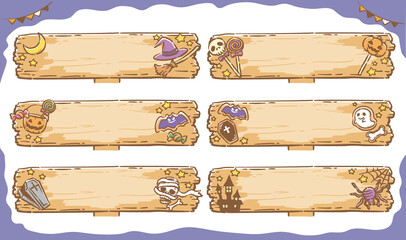 ハロウィン レトロ調のイラスト素材 ベクターイラスト Wall Mural 夏妃 吉野