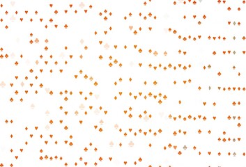 Light Orange vector template with poker symbols.