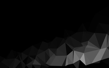 Dark Silver, Gray vector shining triangular template. A vague abstract illustration with gradient. Elegant pattern for a brand book.