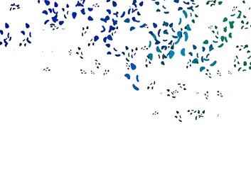 Light Blue, Green vector background with abstract forms.