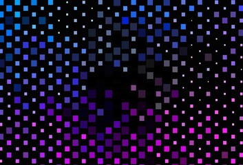 Obraz premium Dark Pink, Blue vector background with rectangles.
