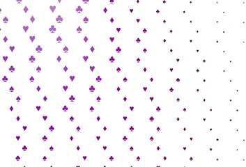 Light Purple vector pattern with symbol of cards.