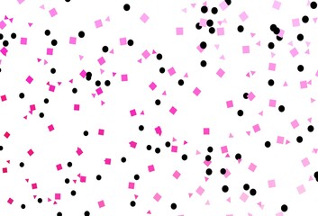 Fototapeta na wymiar Light Pink vector cover in polygonal style with circles.