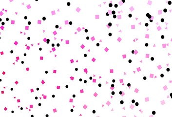 Light Pink vector cover in polygonal style with circles.