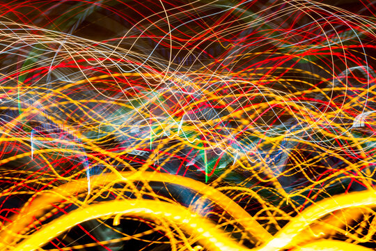 Light abstract background : long exposure technique, no digital retouch