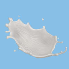 Milk splashes isolated on background