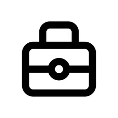 Suitcase Line Icon - Vector Illustration