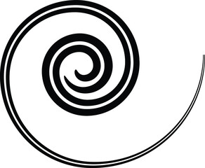 Lines in Circle Form . Spiral Vector Illustration .Technology round. Wave Logo . Design element . Abstract Geometric shape .