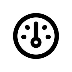 Speedometer Line Icon - Vector Illustration