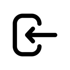 Login Line Icon - Vector Illustration