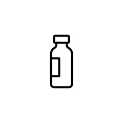 Milk icon  in black line style icon, style isolated on white background